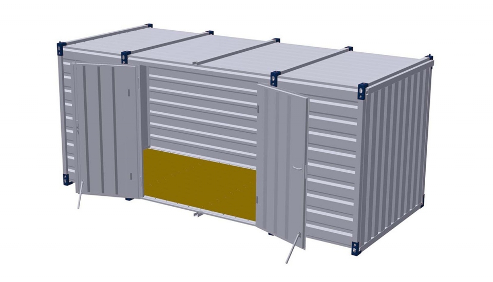 Opslagcontainer 5m dubbele deur lange zijde Opslagcontainer 5m dubbele deur lange zijde